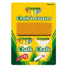 Crayola Chalk & Duster Multi-Coloured 24 Pack