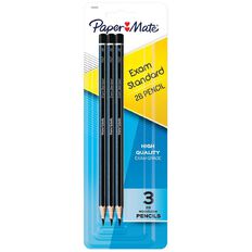 Paper Mate Pencil 2B Black 3 Pack