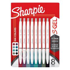 Sharpie S-Gel White 0.7mm Fashion 8 Pack