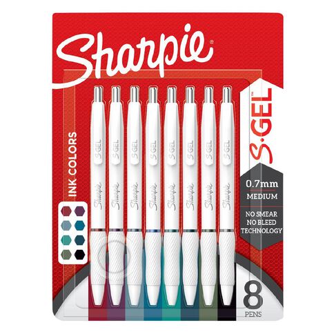 Sharpie S-Gel White 0.7mm Fashion 8 Pack