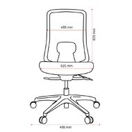 Buro Seating Elan Chair Lumbar Black Mesh Seat Slide