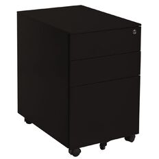 Workspace Studio 3 Drawer Mobile Black