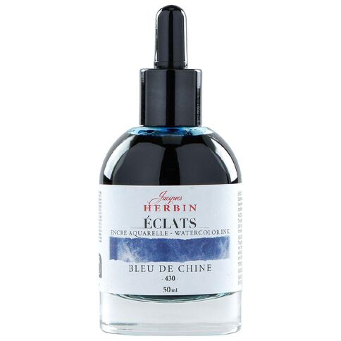 Jacques Herbin Eclats Watercolour Ink 430 50ml China Blue Blue