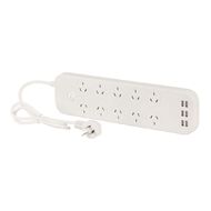 Jackson 10 Outlet USB Powerboard With Fast Charging White
