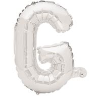Artwrap Foil Balloon G Silver 35cm