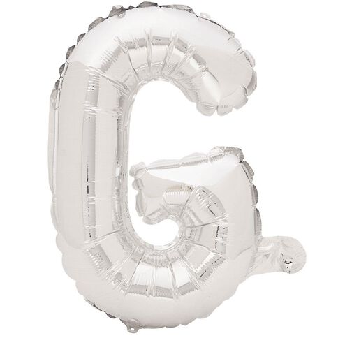 Artwrap Foil Balloon G Silver 35cm