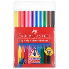 Faber-Castell Grip Colour Markers Wallet Of 10