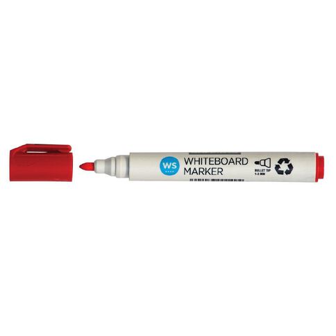 WS Whiteboard Marker Loose Red Mid