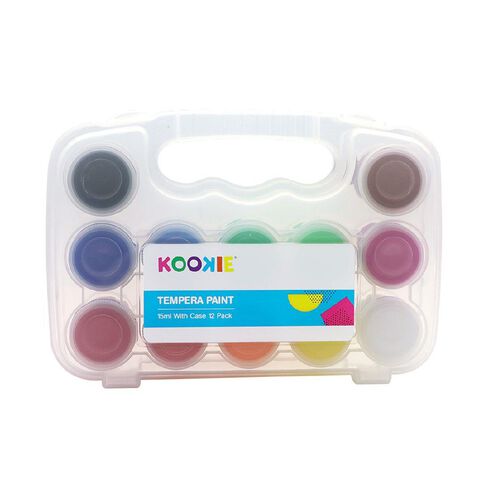 Kookie Tempera Paint 15ml With Case 12 Pack