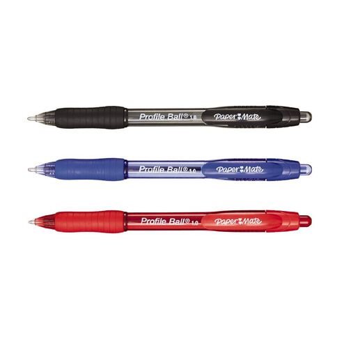 Paper Mate Profile Retractable 1.0mm Ballpoint Pens Assorted 4 Pack