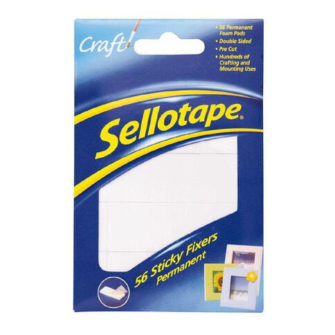 Sellotape Felt Sticky Fixer Pads 56 Pack White