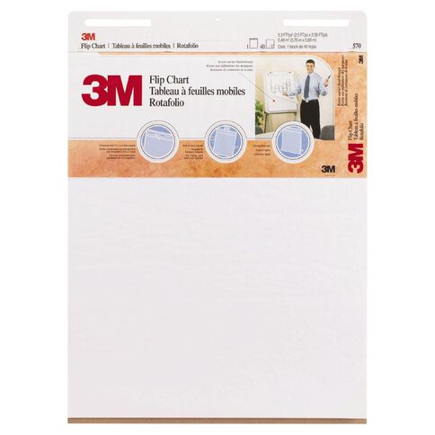 3M Flipchart 635 x 762mm 40 Sheet White