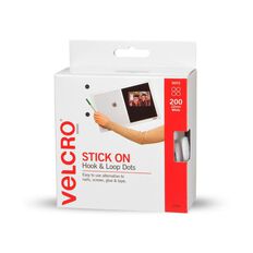 VELCRO Brand Spots H & L 22mm Dispenser 200 Pack White