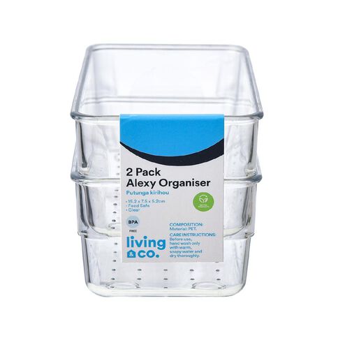 Living & Co Alexy Drawer Organiser 15.2cm x 7.5cm x 5.2cm 2 Pack