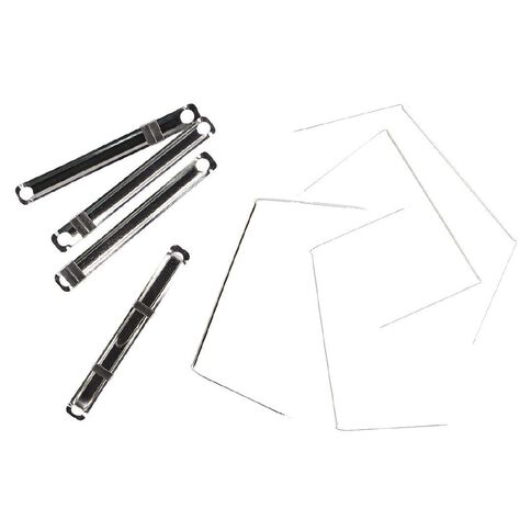 WS 80mm Metal File Fasteners 50mm Prong 2 Piece 50 Pack