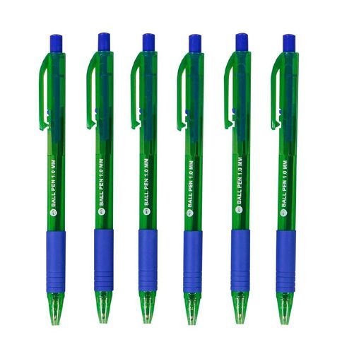 WS Ball Pen Sprint Grip 6 Pack Blue