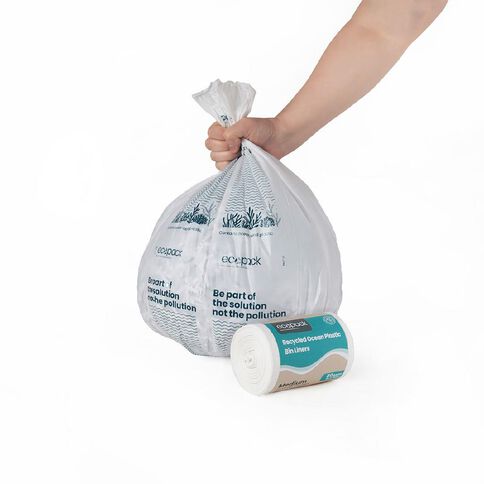 Ecopack Ocean-Bound Plastic Recycled Bin Liners 27L 50 bags Medium