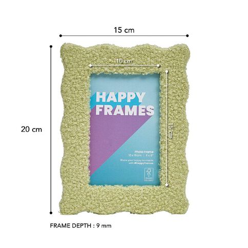 Happy Frames Fluffy Fabric 10x15 Green