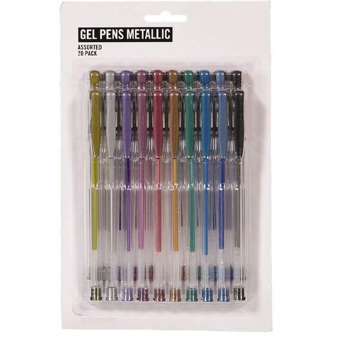 WS Mixed Metallic Gel Pens - 20 Pack Assorted 20 Pack