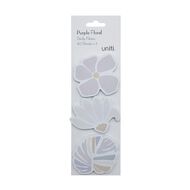 Uniti Floral Sticky Notes Purple Mid 3 Pack