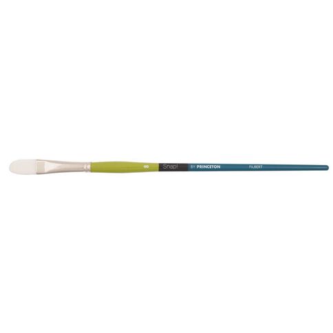 Princeton Snap Brush Long Handle Taklon Filbert 8 White