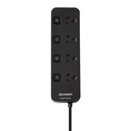 Jackson Surge Protected Powerboard - Switched 4 Outlet Black
