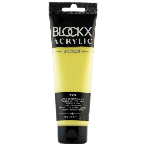 BLOCKX Acrylic Tube Light Titanium Yellow 120ml