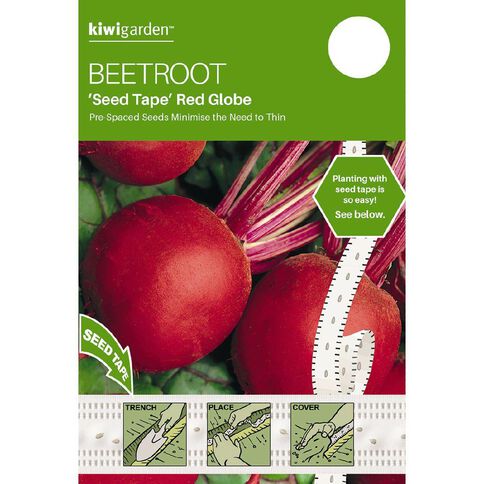 Kiwi Garden Seed Tape Beetroot Red Globe Seeds