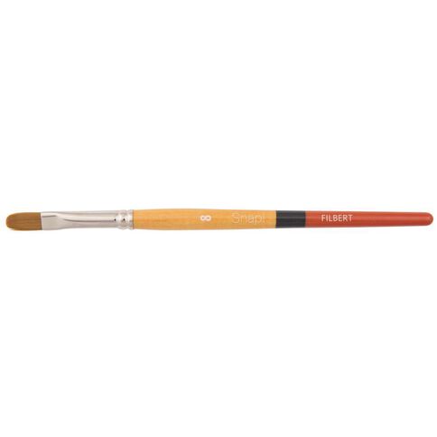 Princeton Snap Brush Short Handle Taklon Filbert 8 Gold