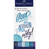 Faber-Castell Pitt Artist Pens Hand Lettering Set Good Vibes 6 Pack