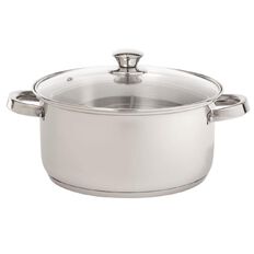 Living & Co Gourmet Casserole Pot Stainless Steel 24cm