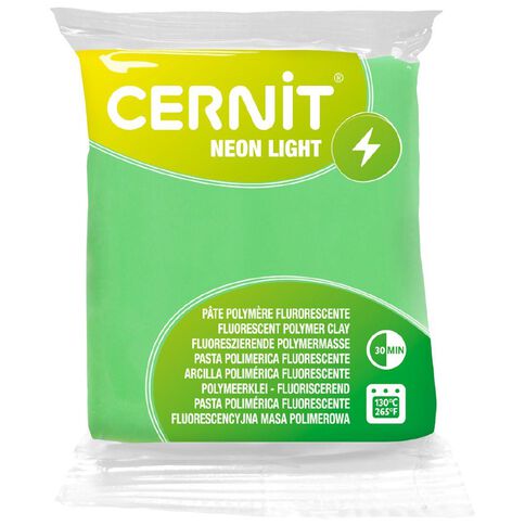 Cernit Polymer Clay Neon Light 56g Green Green