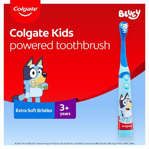 Colgate Kids' Junior Bluey Battery Powered Electric Toothbrush 1 Pack