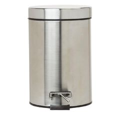 Living & Co Pedal Bin Stainless Steel Silver Silver 3L