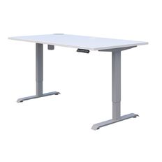 Accent Quick Ship Electric Desk Silver/Snow 1200 x 700