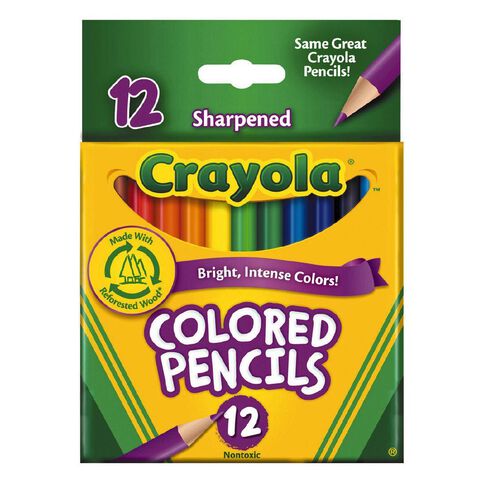 Crayola Colored Pencils Half Size 12 Pack