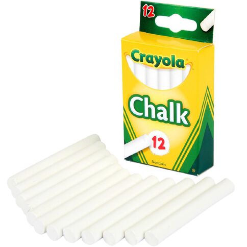 Crayola Chalk 12 Pieces White
