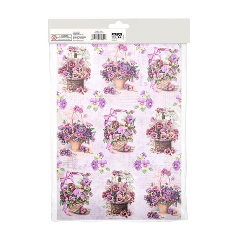 Decoupage Paper A4 2Desx2 4Sheets With Assorted Colours