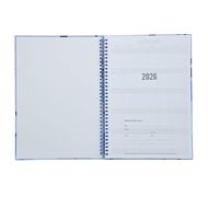 WS 2026 Spiral Diary Week To View Flowers Purple Mid