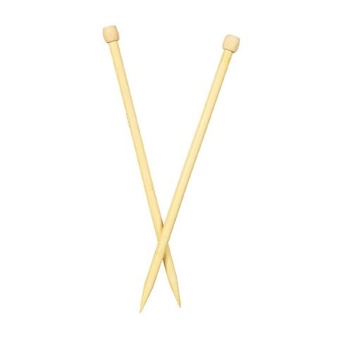 Uniti Bamboo Knitting Needles 12.0mm 35cm Brown Mid 2 Pack