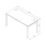 Zealand Quattro Desk 1500 x 700 Coronet Beech
