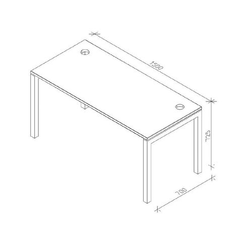 Zealand Quattro Desk 1500 x 700 Coronet Beech