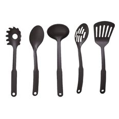 Living & Co Nylon Utensils Set Black 5 Pack