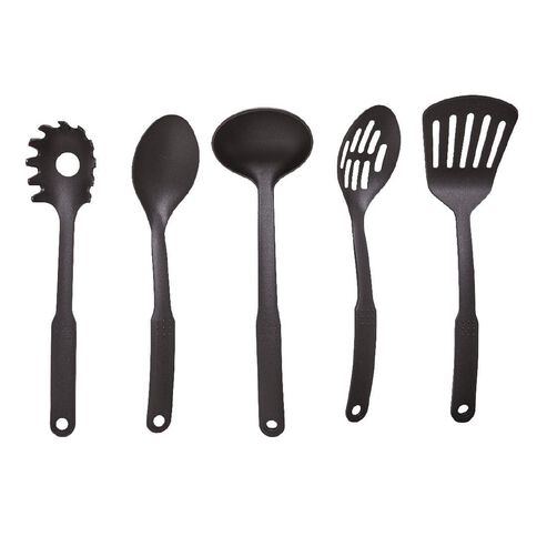 Living & Co Nylon Utensils Set Black 5 Pack