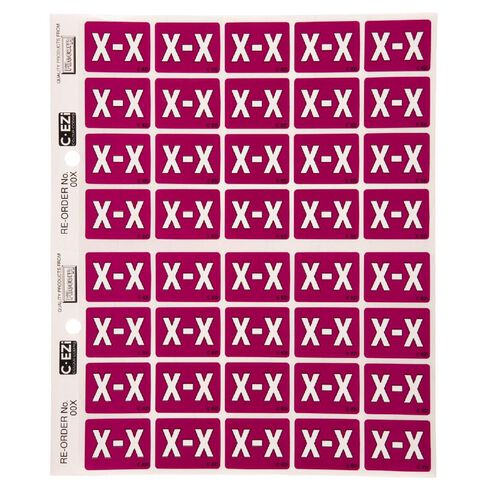 Filecorp Coloured Labels X Purple Mid