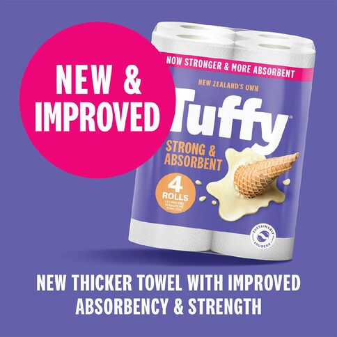 Tuffy Paper Towels White 2-Ply White 4 Pack