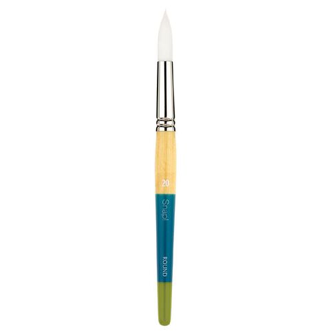 Princeton Snap Brush Short Handle Taklon Round 20 White