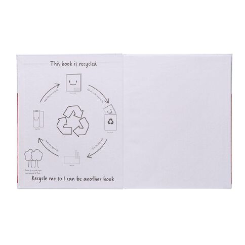 WS Lecture Book 2B5 7mm Ruled Hardcover 94 Leaf Red Mid