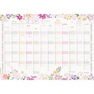 WS 2026 Wall Planner 1000x700mm Flower Pink