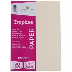 Trophee Paper 80gsm 500 Pack Cream A4